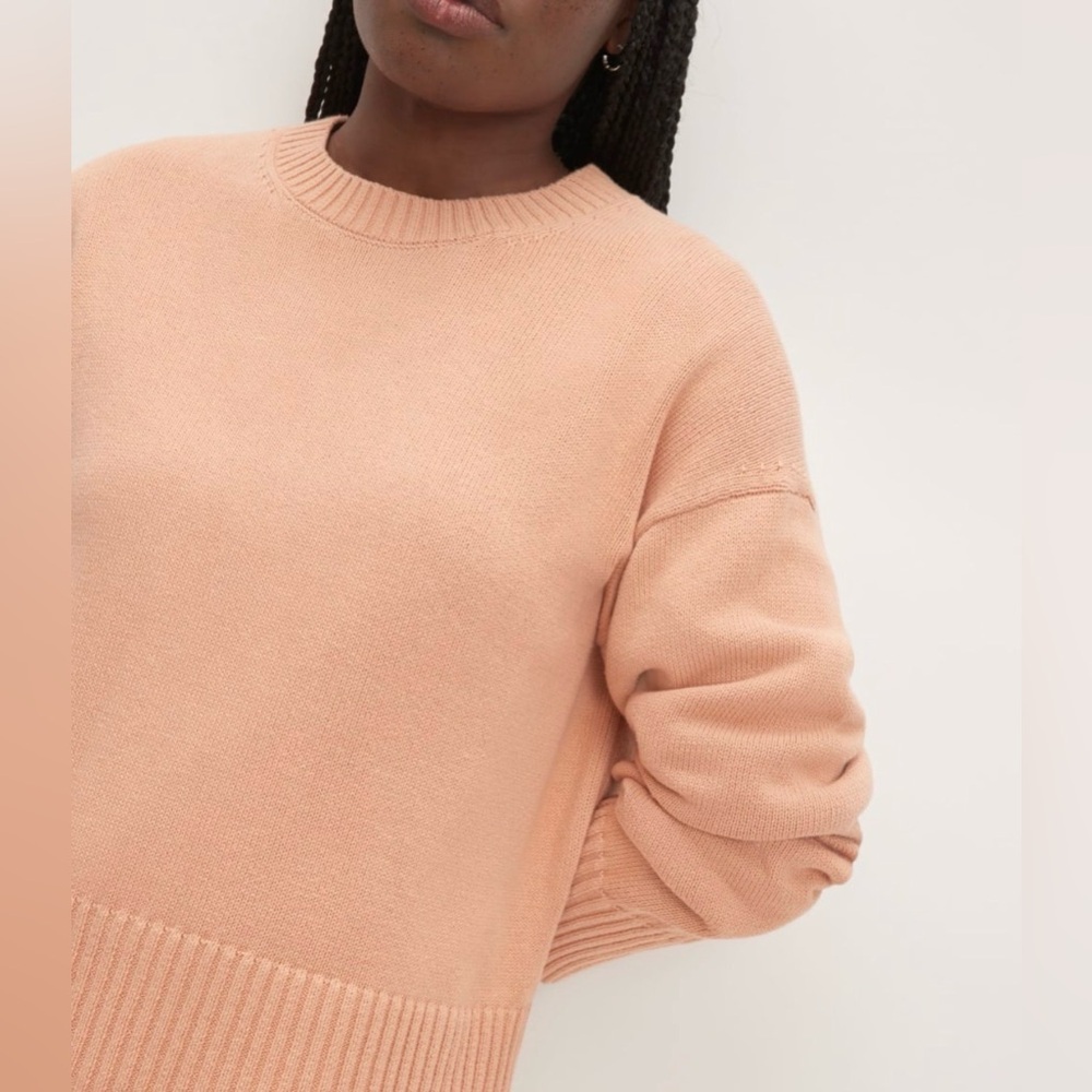 Everlane The Boxy Sweater Cropped Crewneck Knit Small - Picture 4 of 11